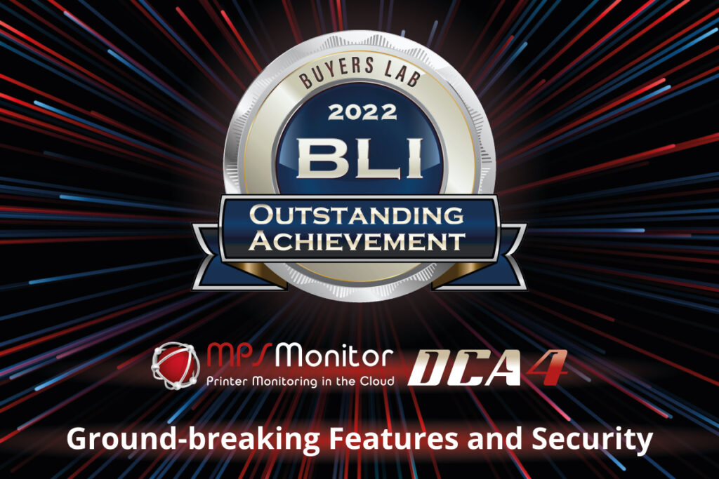 Keypoint Intelligence validates quality of MPS Monitor’s new DCA 4, and honours it with a BLI Outstanding Achievement Award